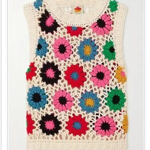 Farm Rio Multi Circles Crochet Vest Color